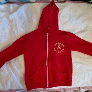 Red Girls’ zip up hoodie